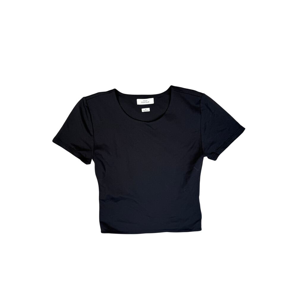 Aritzia Contour Original Crew Neck Short Sleeve Babaton Black Shirt Medium